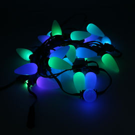 Luzes da corda do diodo emissor de luz do bocado do estilo 16 do bulbo geado das luzes da corda do PVC SMD5050 RGB mini