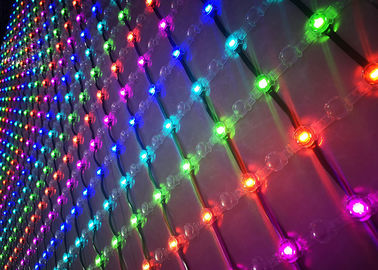 Luzes feericamente da malha da rede do diodo emissor de luz do bulbo geado com alojamento poli durável do carbonato